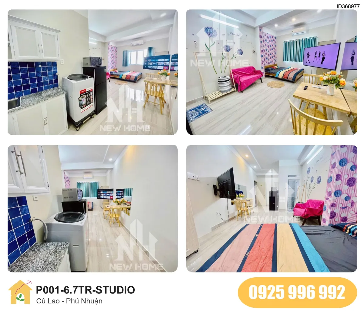 Tiện nghi Phòng trọ STUDIO tại Cù Lao, Phú Nhuận, Phú Nhuận