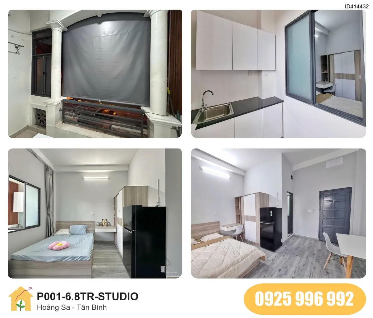 Tiện nghi Phòng trọ STUDIO tại Hoàng Sa, Tân Sơn Nhất, Tân Bình, Tân Bình