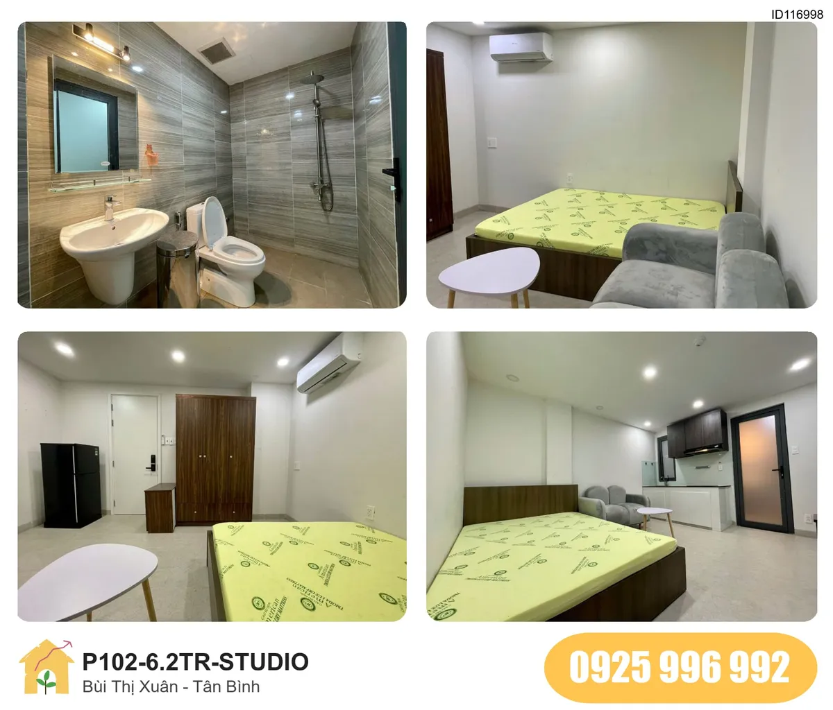 Tiện nghi Phòng trọ STUDIO tại 243/5-7 Bùi Thị Xuân, Phường 1, Quận Tân Bình, Tân Bình