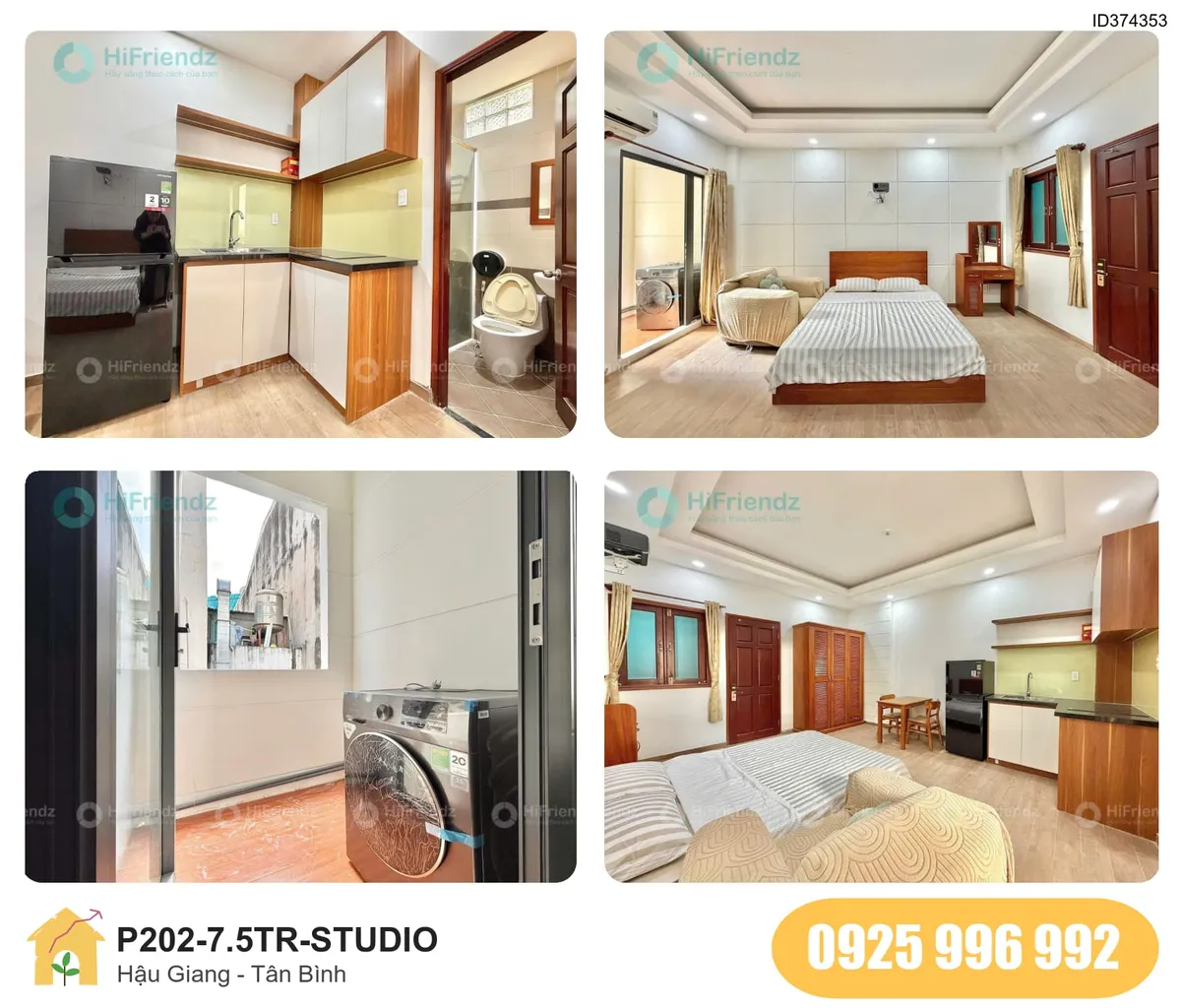 Tiện nghi Phòng trọ STUDIO tại Hậu Giang, Phường 4, Tân Bình, Tân Bình