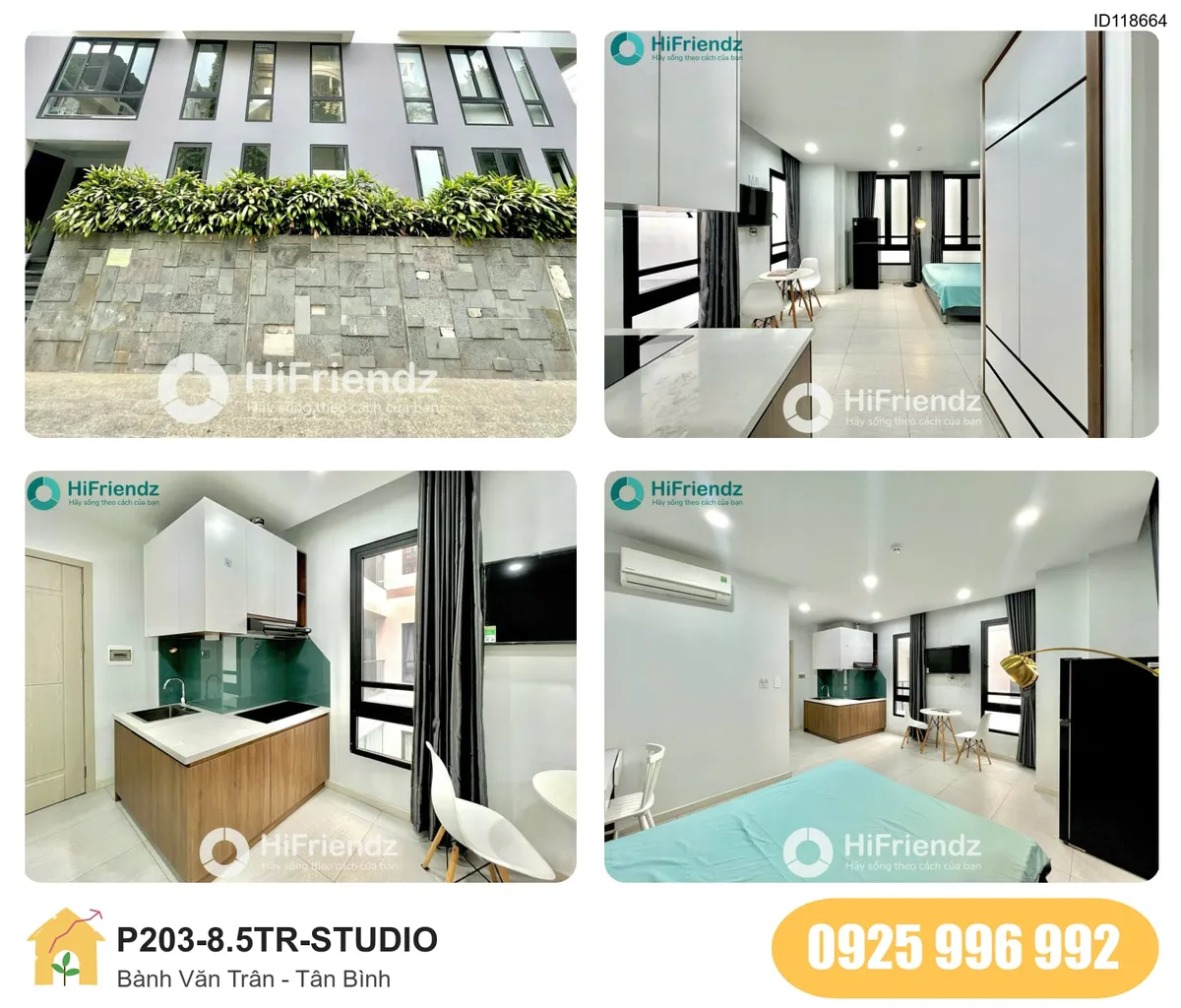 Tiện nghi Phòng trọ STUDIO tại Bành Văn Trân, Phường 7, Tân Bình, Tân Bình