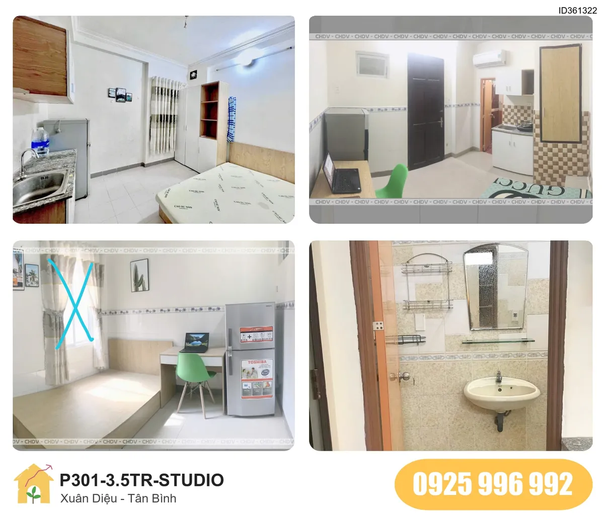 Tiện nghi Phòng trọ STUDIO tại Xuân Diệu, Phường 4, Tân Bình, Tân Bình