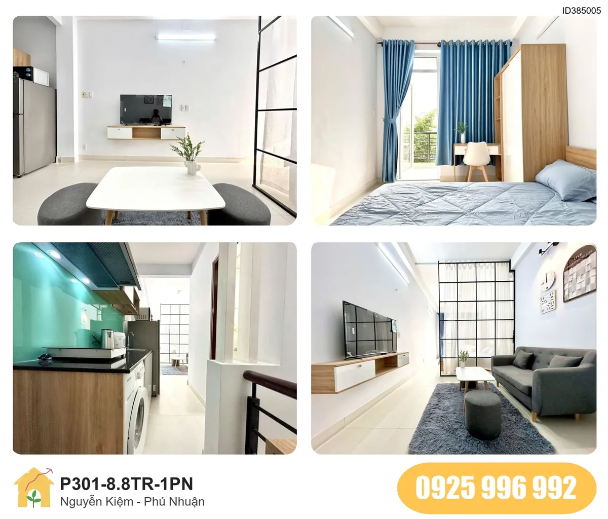 Tiện nghi Phòng trọ 1PN tại Nguyễn Kiệm, Phú Nhuận, Phú Nhuận