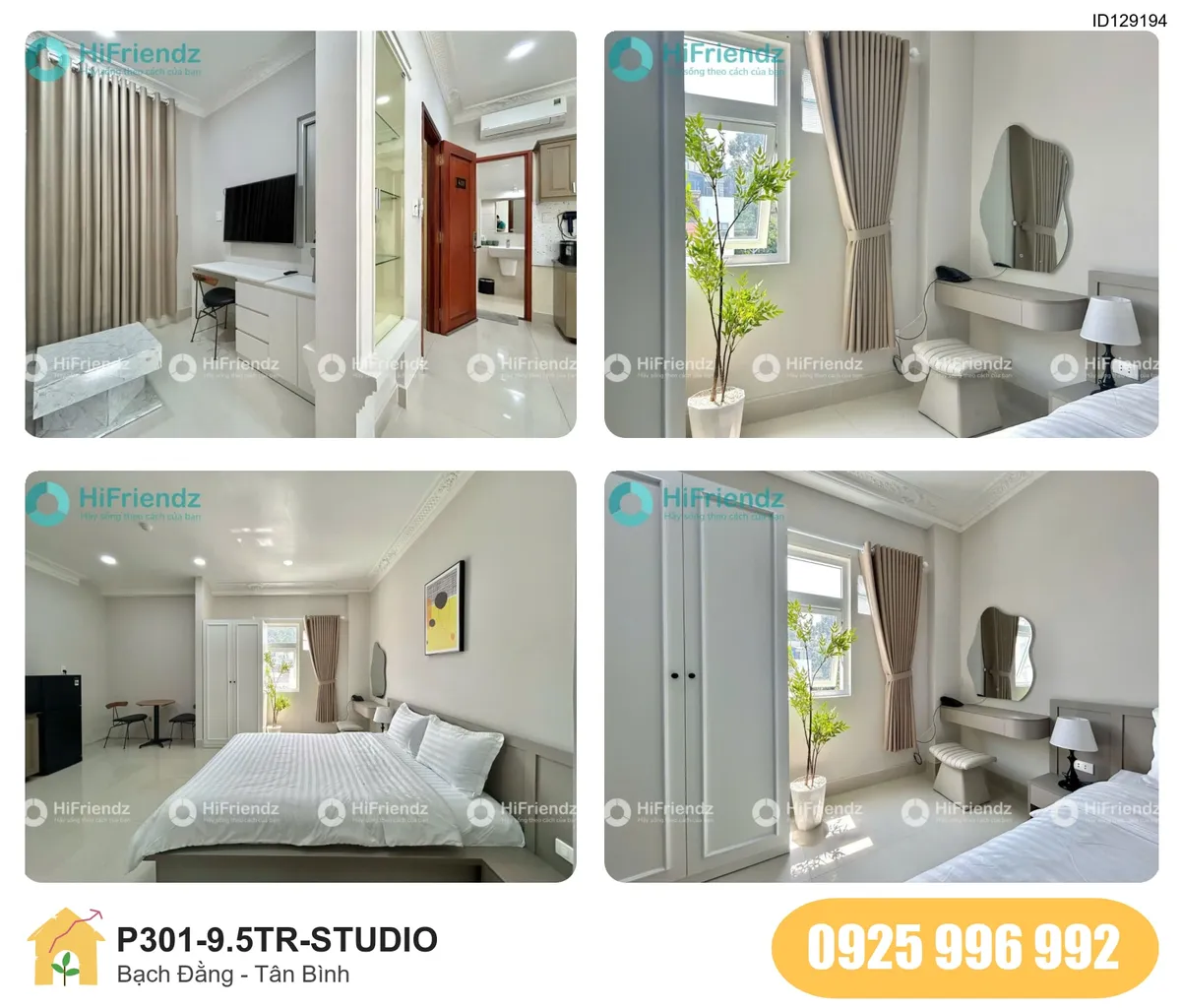 Tiện nghi Phòng trọ STUDIO tại Bạch Đằng, Tân Bình, Tân Bình