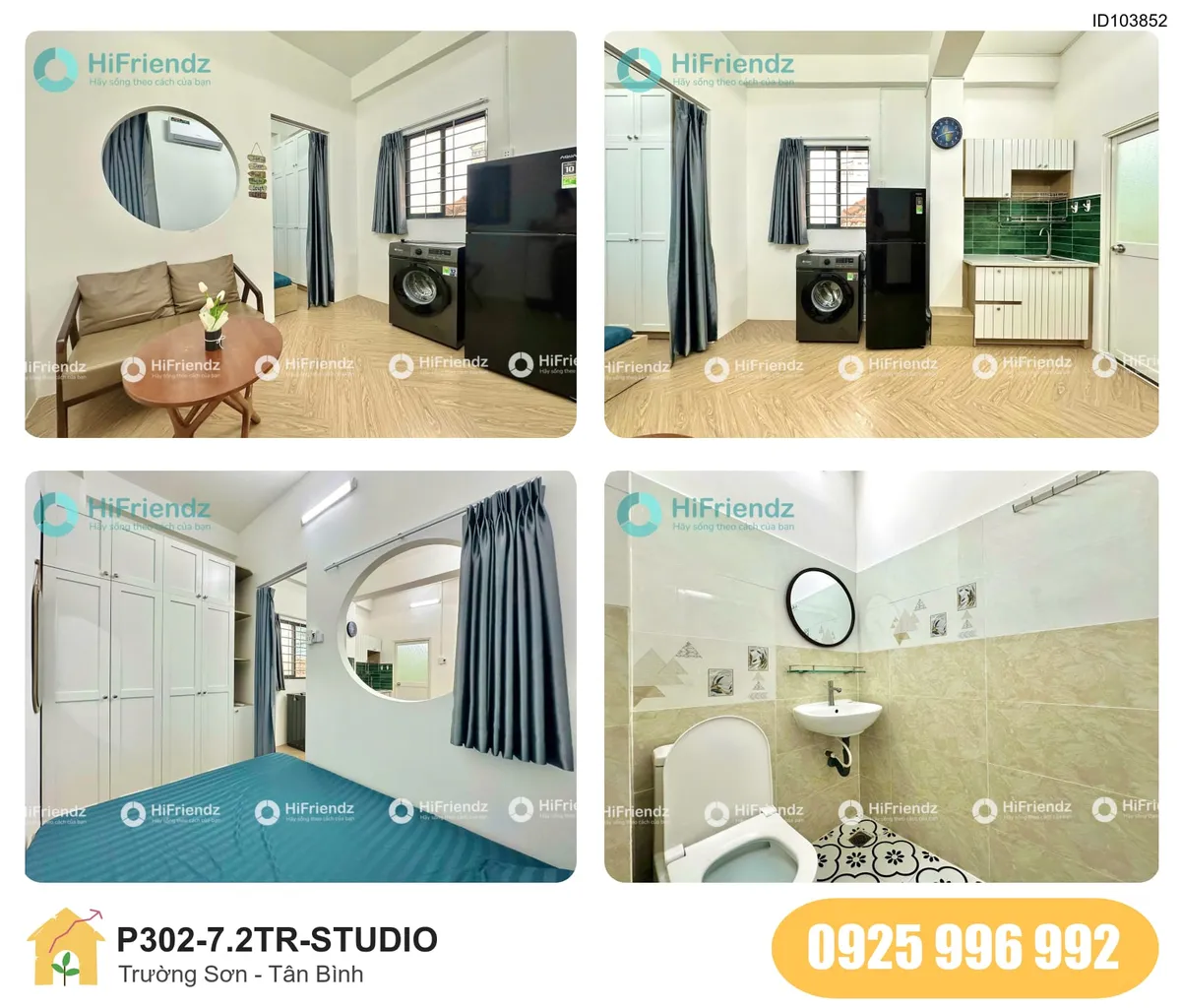Tiện nghi Phòng trọ STUDIO tại Trường Sơn, Phường 2, Tân Bình, Tân Bình