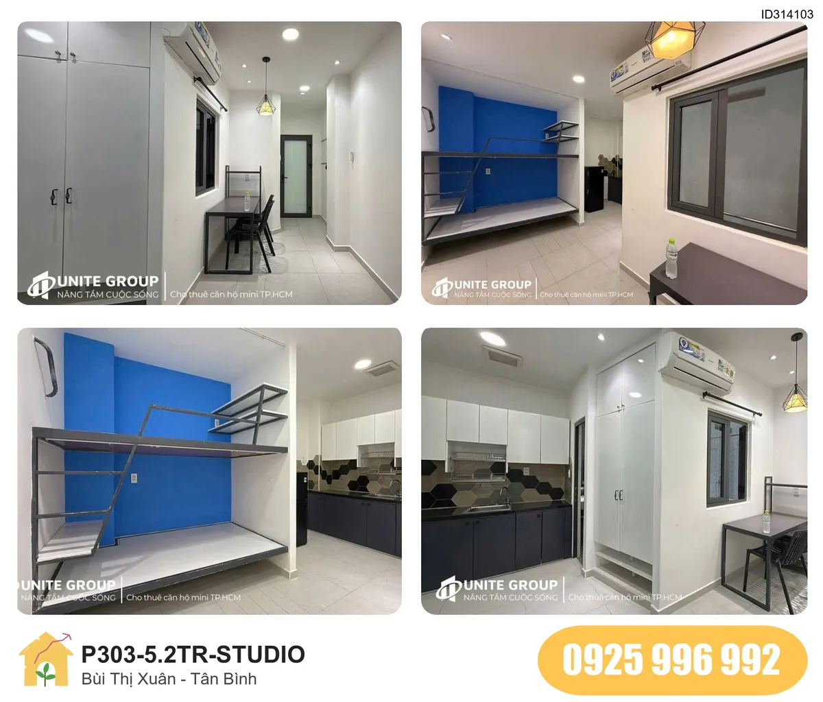 Tiện nghi Phòng trọ STUDIO tại Bùi Thị Xuân, Tân Bình, Tân Bình