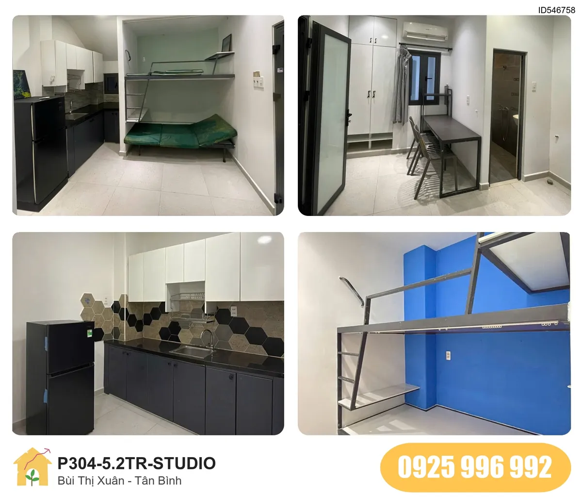 Tiện nghi Phòng trọ STUDIO tại Bùi Thị Xuân, Tân Bình, Tân Bình