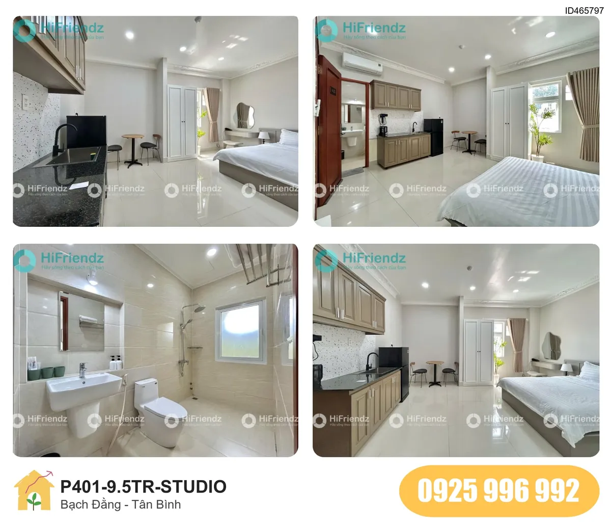 Tiện nghi Phòng trọ STUDIO tại Bạch Đằng, Tân Bình, Tân Bình