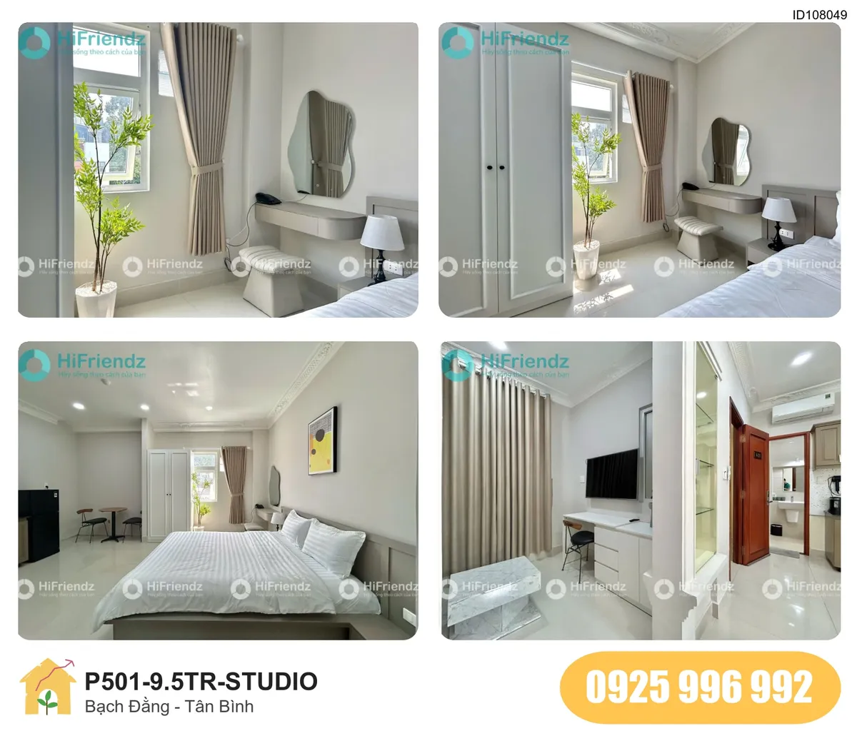 Tiện nghi Phòng trọ STUDIO tại Bạch Đằng, Tân Bình, Tân Bình
