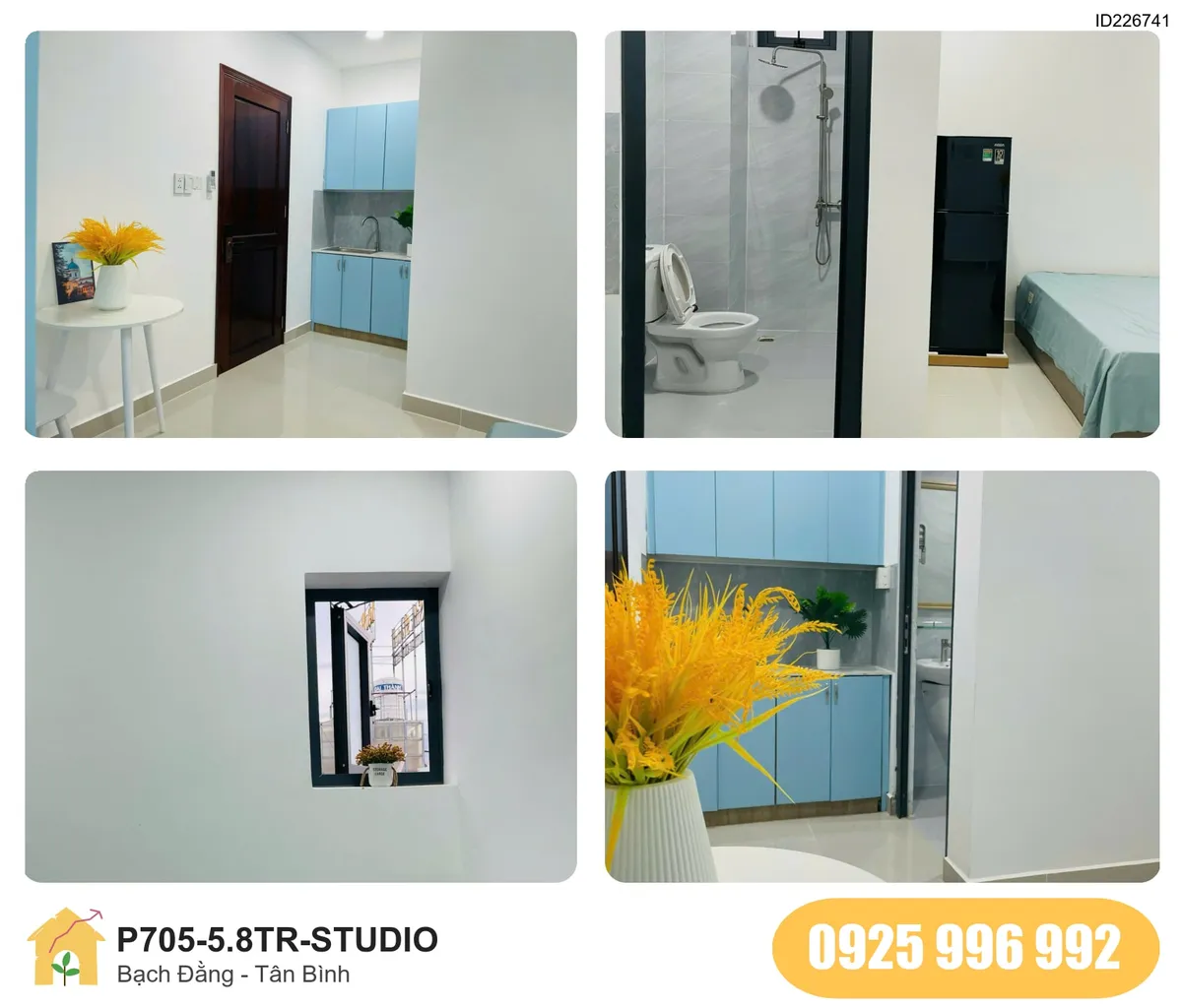 Tiện nghi Phòng trọ STUDIO tại Bạch Đằng, Phường 2, Tân Bình, Tân Bình