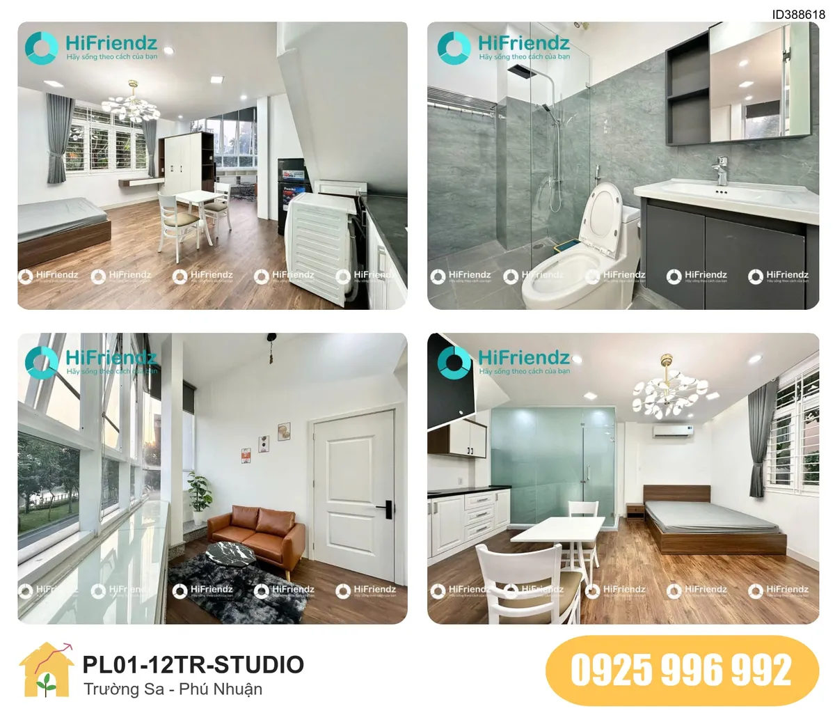 Tiện nghi Phòng trọ STUDIO tại Trường Sa, Phường Cầu Kiệu, Phú Nhuận, Phú Nhuận